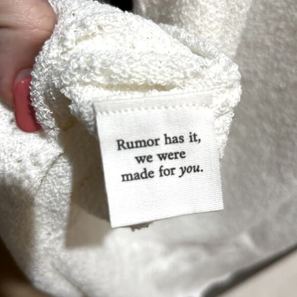 NWT $128 REVOLVE RUMORED Vermont white knit mini dress L winter wedding - Picture 14 of 16